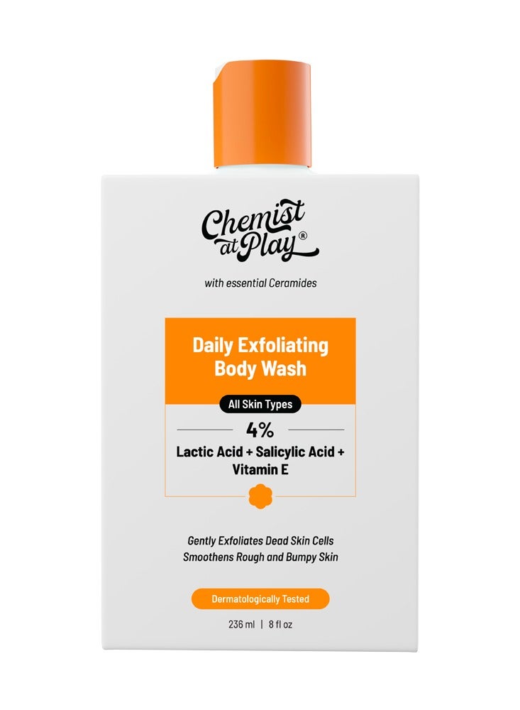 Chemist at Play Exfoliating Body Wash | 4% (Salicylic Acid, Vitamin E And Lactic Acid) | Paraben And Sls Free | Removes Tan| Prevents Dry, Rough, Bumpy Skin | Men And Women - Image 1